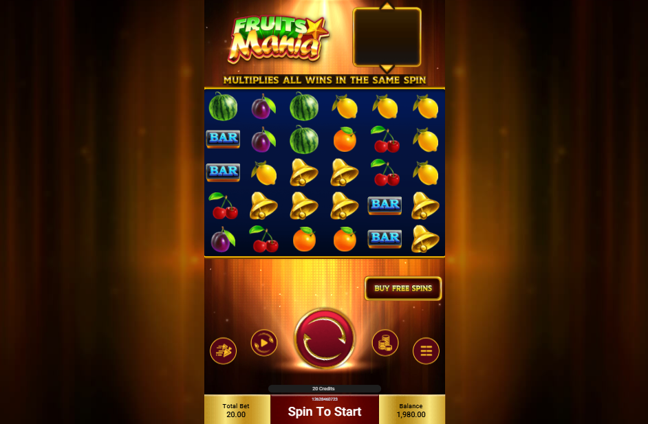Fruits Mania slot game on Play88, a secure online casino platform in Malaysia, featuring a vibrant 6x5 layout by Spadegaming