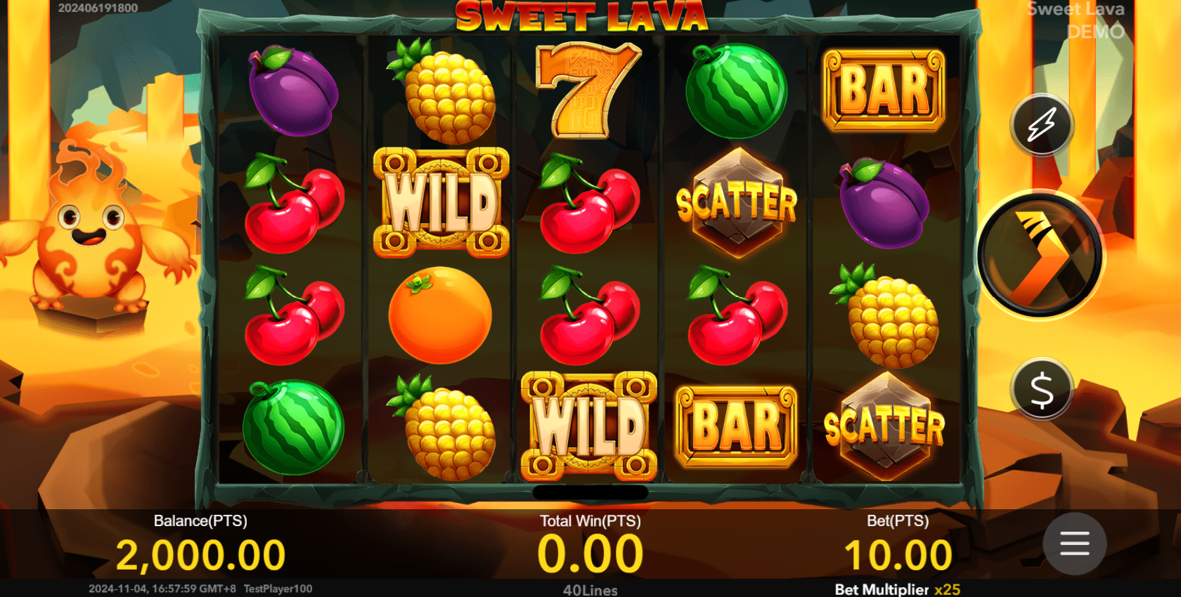 Play88 online casino platform with PAGCOR license and iTech Labs certification offers Sweet Lava slot game for safe and secure gaming.